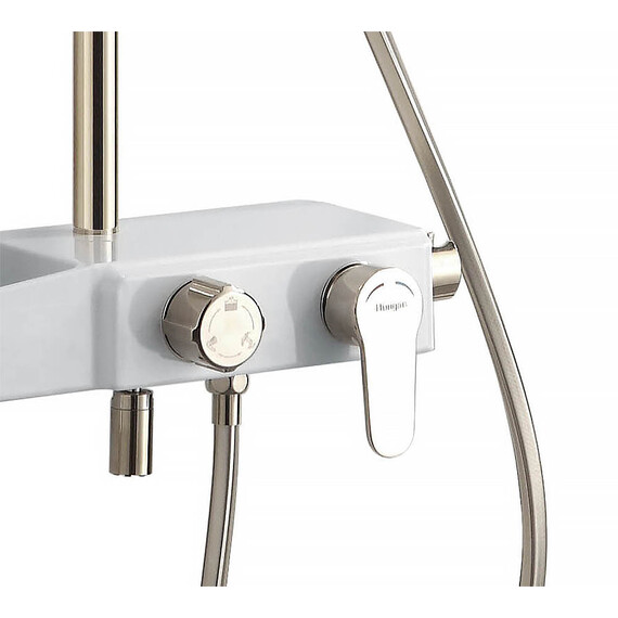 Душевая стойка Azario AZ-801-1, белый/золото, Цвет производителя: белый, золото - фото 3