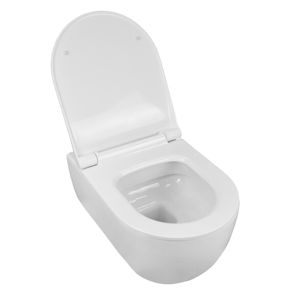 Унитаз подвесной безободковый Azario Ferio 87565 с тонкой крышкой микролифт - фото 2