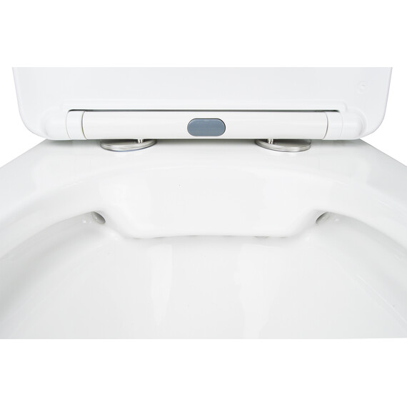 Унитаз-компакт безободковый Azario Fretta Square AZ-5121 с крышкой микролифт - фото 7