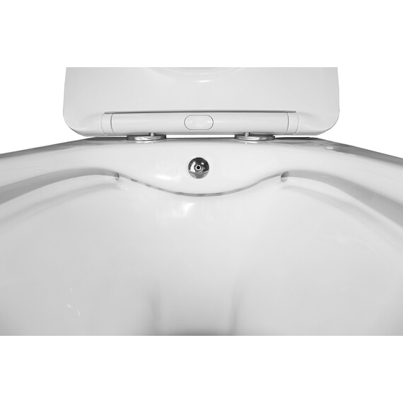 Унитаз-биде подвесной безободковый Azario Allegro AZ-3105B с тонкой крышкой микролифт - фото 7