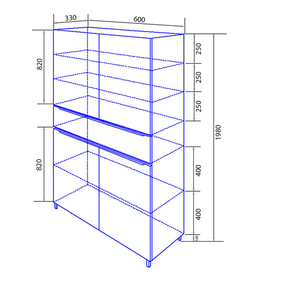 Пенал напольный Azario Lotos 60 см CS00083928 - фото 4
