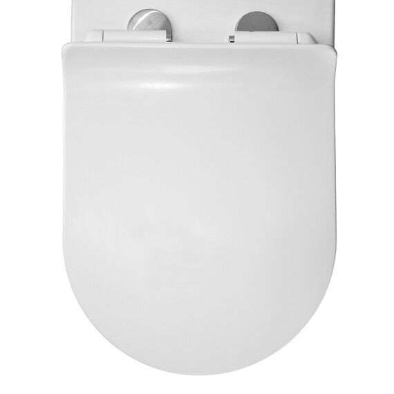 Унитаз-компакт безободковый Azario Frento AZ-2311 с тонкой крышкой микролифт - фото 8