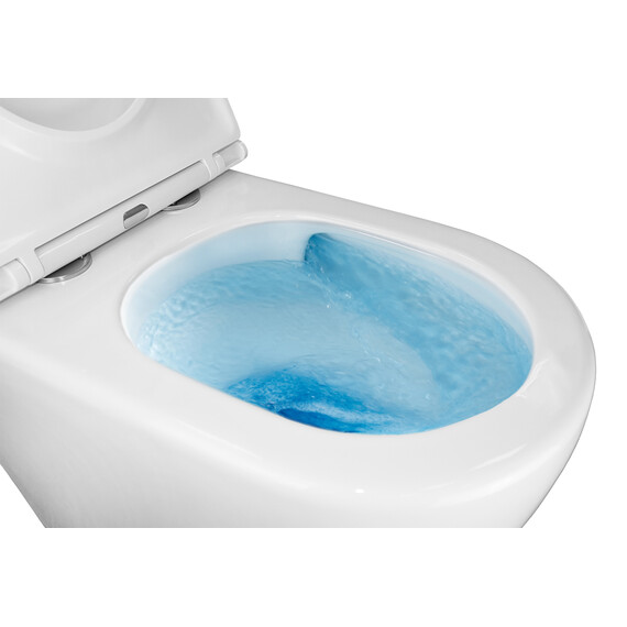 Унитаз приставной безободковый Azario Grado AZ-2141D-UQ1 с тонкой крышкой микролифт (система смыва Торнадо) - фото 12