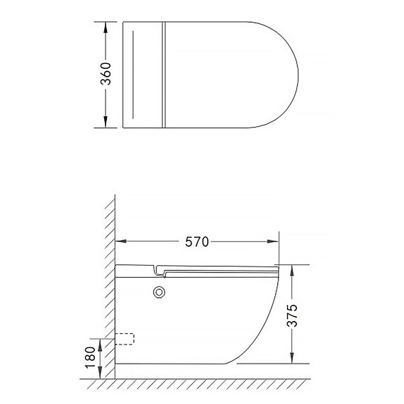 Унитаз подвесной импульсный Azario AZ-102C с тонкой крышкой микролифт (монтажная рама в комплекте) - фото 15