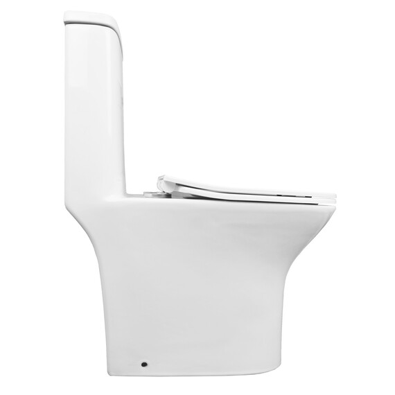 Унитаз-моноблок безободковый с функцией биде Azario Sente AZ-8614B с тонкой крышкой микролифт - фото 9