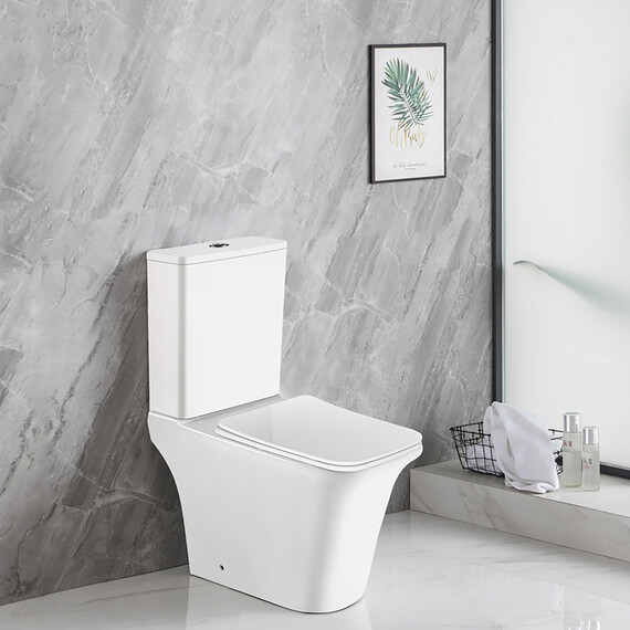 Унитаз-компакт безободковый Azario Avero AZ-3121 с крышкой микролифт - фото 12