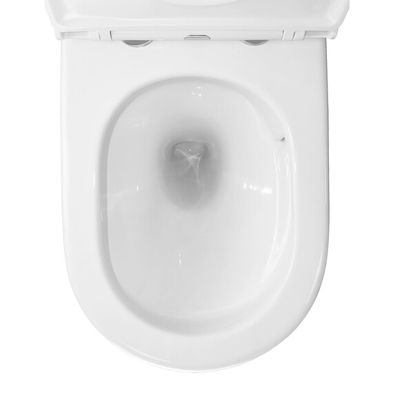 Унитаз приставной безободковый Azario Grado AZ-2141D-UQ1 с тонкой крышкой микролифт (система смыва Торнадо) - фото 10