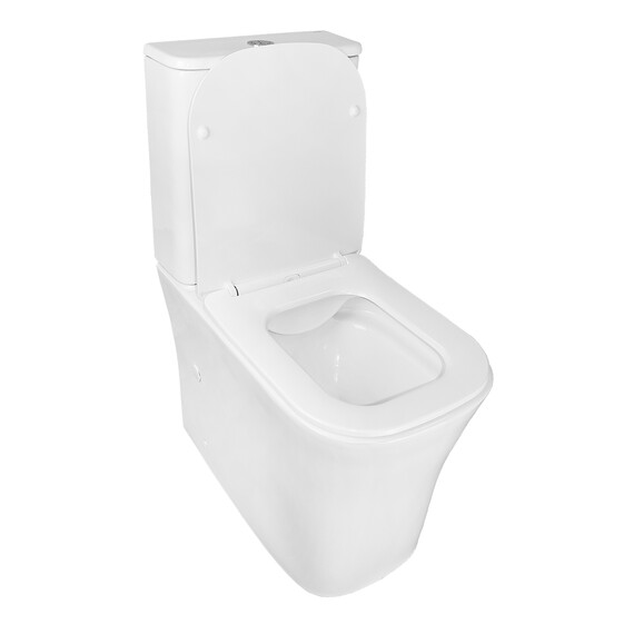 Унитаз-компакт безободковый Azario Anteo Square AZ-1218A с тонкой крышкой микролифт - фото 4