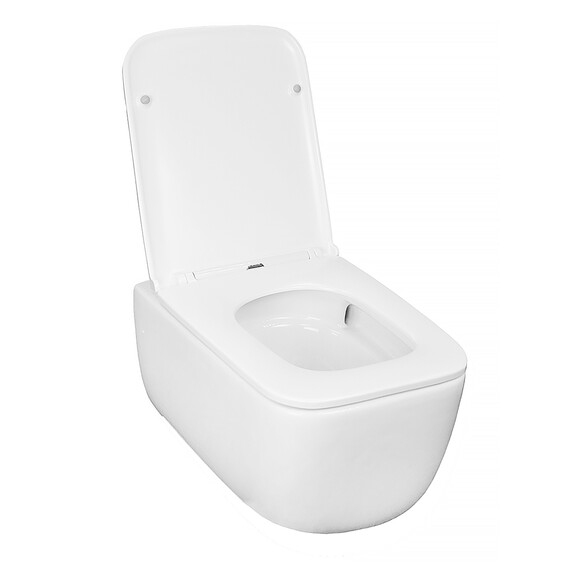 Унитаз подвесной безободковый Azario Flavia AZ-0076-UQ1 с крышкой микролифт (Система смыва торнадо) - фото 3