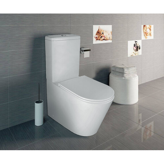 Унитаз-компакт безободковый Azario Maro AZ-2125 с тонкой крышкой микролифт - фото 15