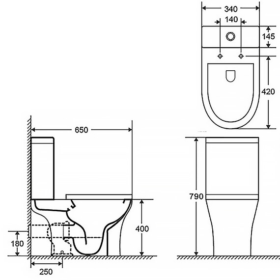 Унитаз-компакт безободковый Azario Fretta Round AZ-7121A с тонкой крышкой микролифт - фото 17