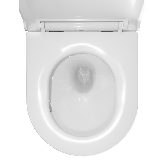 Унитаз подвесной безободковый Azario Trevi AZ-0093UQ3 с тонкой крышкой микролифт (Система смыва торнадо) - фото 10