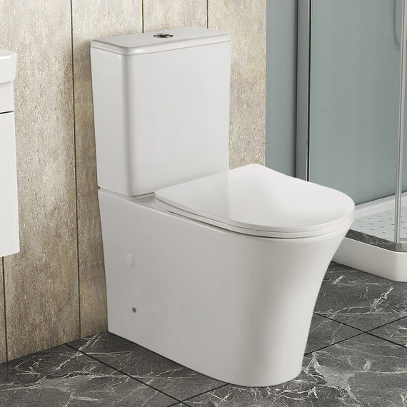 Унитаз-компакт безободковый Azario Anteo Round AZ-1219A с тонкой крышкой микролифт - фото 15