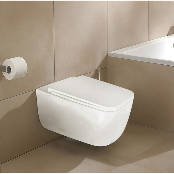 Унитаз подвесной безободковый Azario Flavia AZ-0076-UQ1 с крышкой микролифт (Система смыва торнадо) - фото 12