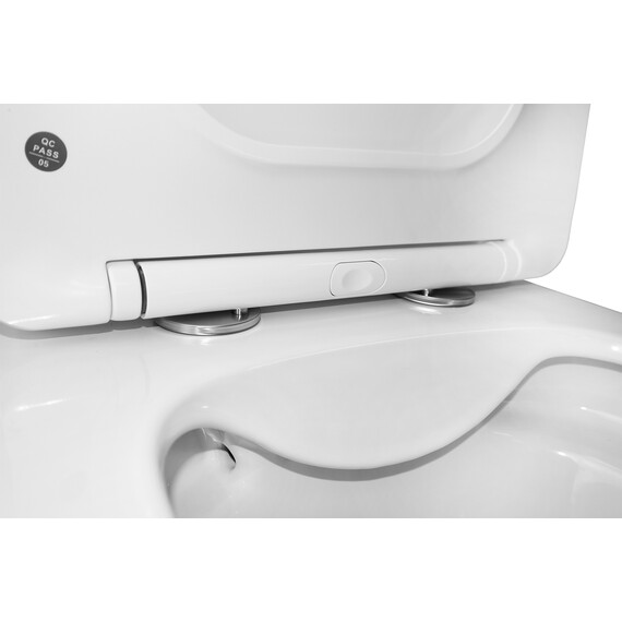 Унитаз-компакт безободковый Azario Anteo Square AZ-1218A с тонкой крышкой микролифт - фото 11