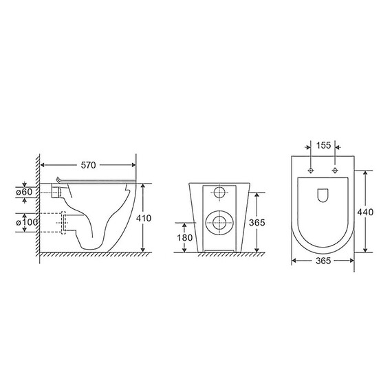 Унитаз приставной безободковый Azario Grado AZ-2141D-UQ1 с тонкой крышкой микролифт (система смыва Торнадо) - фото 16