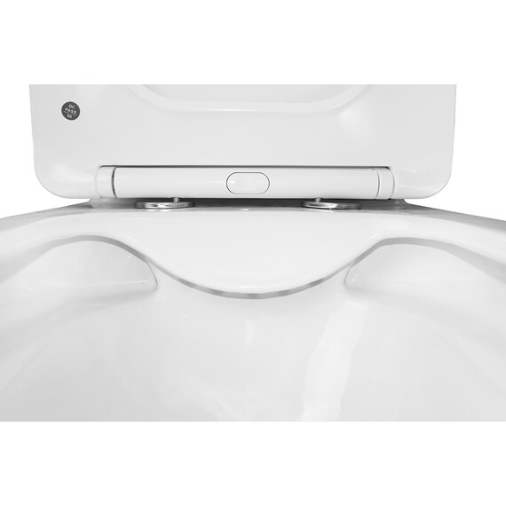 Унитаз-компакт безободковый Azario Anteo Square AZ-1218A с тонкой крышкой микролифт - фото 10