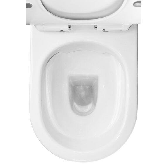 Унитаз-компакт безободковый Azario Frento AZ-2311 с тонкой крышкой микролифт - фото 7