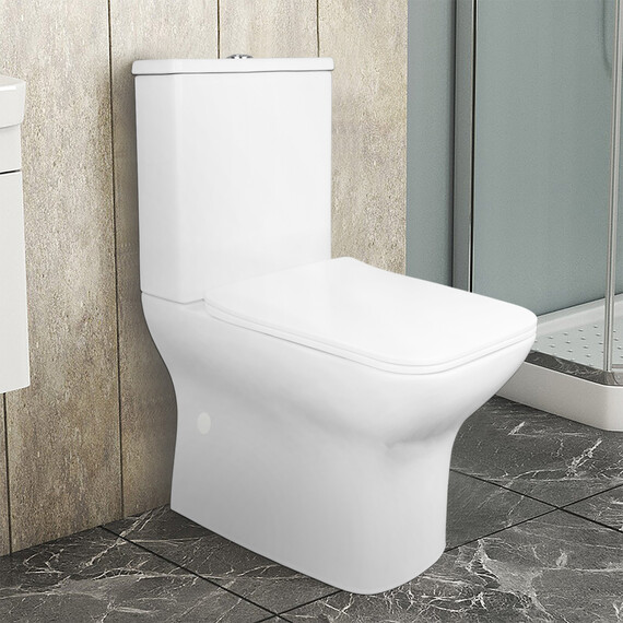 Унитаз-компакт безободковый Azario Fresco AZ-8302 с тонкой крышкой микролифт - фото 14