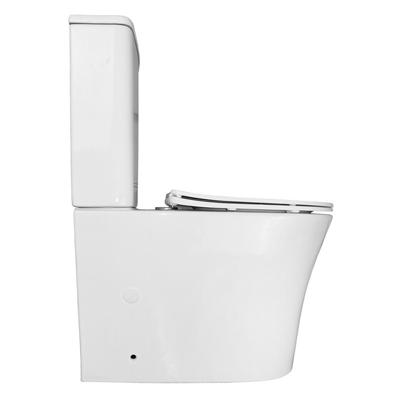 Унитаз-компакт безободковый Azario Anteo Round AZ-1219A с тонкой крышкой микролифт - фото 12