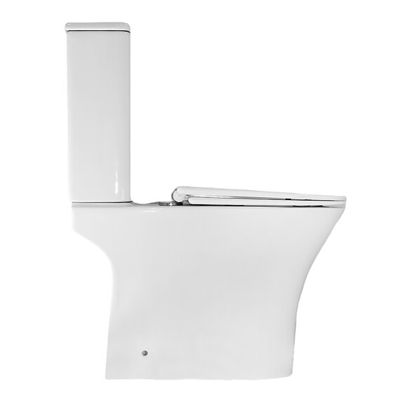 Унитаз-компакт безободковый Azario Fretta Round AZ-7121A с тонкой крышкой микролифт - фото 13