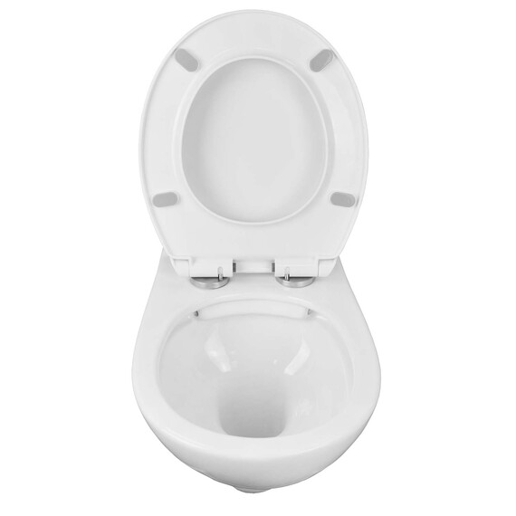 Унитаз подвесной безободковый Loranto Fredo CS-WH8005 с крышкой микролифт - фото 5