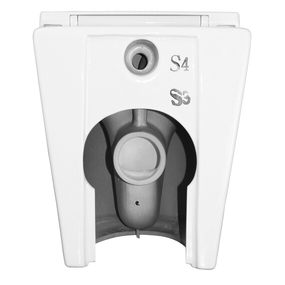 Унитаз приставной безободковый Azario Grado AZ-2141D-UQ1 с тонкой крышкой микролифт (система смыва Торнадо) - фото 13