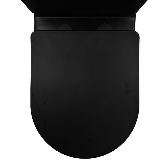Унитаз-компакт безободковый Azario Black Queen AZ-8380 с тонкой крышкой микролифт, чёрный матовый, Цвет производителя: чёрный матовый - фото 6