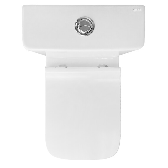 Унитаз-компакт безободковый Azario Quadro AZ-2175 UQ1 с крышкой микролифт, белый (Система смыва торнадо) - фото 6