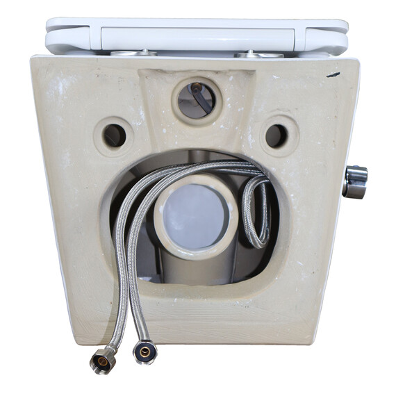 Унитаз-биде подвесной безободковый Azario Allegro AZ-3105B с тонкой крышкой микролифт - фото 12