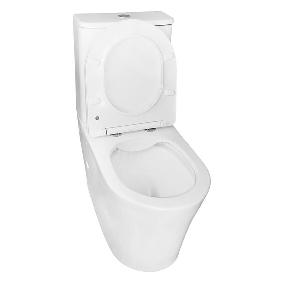 Унитаз-компакт безободковый Azario Anteo Round AZ-1219A с тонкой крышкой микролифт - фото 4