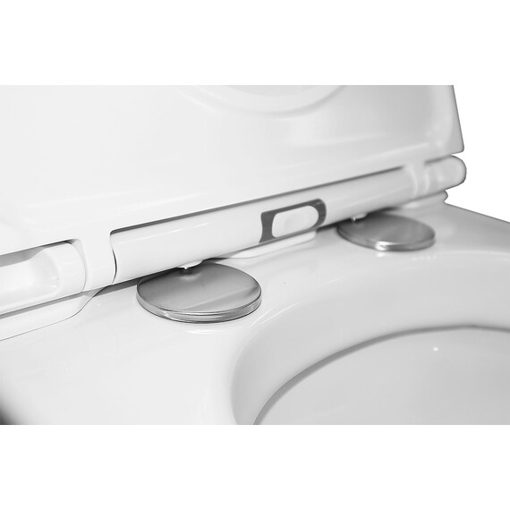 Унитаз подвесной импульсный Azario AZ-102C с тонкой крышкой микролифт (монтажная рама в комплекте) - фото 6