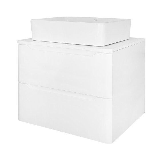 Тумба подвесная со столешницей Azario Lotos 60/2 см CS00084142, белый - фото 3