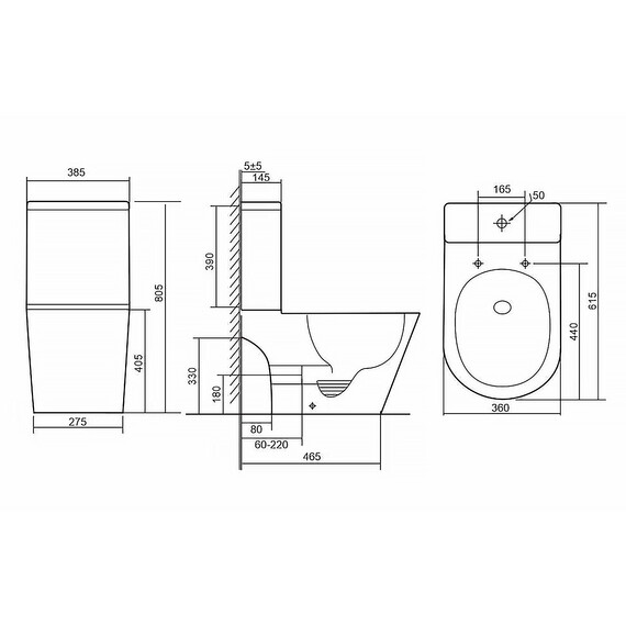 Унитаз-компакт безободковый Azario Berton AZ-6093 с тонкой крышкой микролифт (Система смыва торнадо) - фото 15