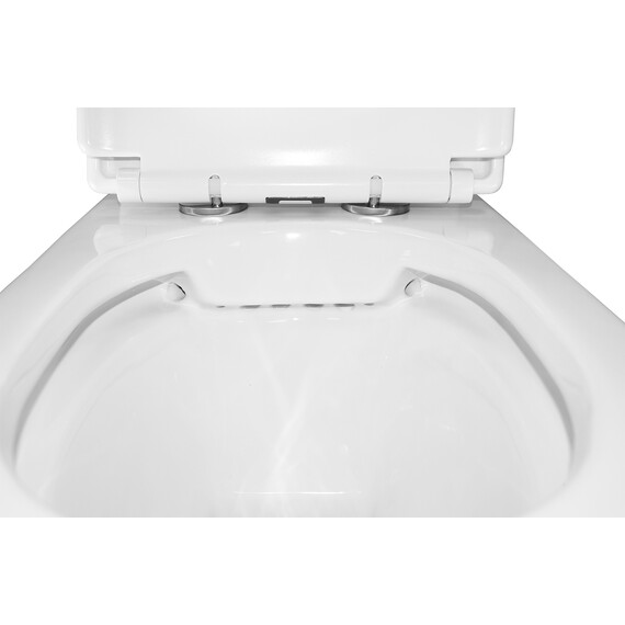 Унитаз-компакт безободковый Azario Fretta Round AZ-7121A с тонкой крышкой микролифт - фото 6