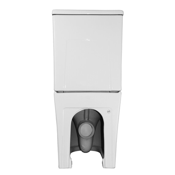 Унитаз-компакт безободковый Azario Conto AZ-T005BR с тонкой крышкой микролифт (Система смыва торнадо), Цвет производителя: белый - фото 13