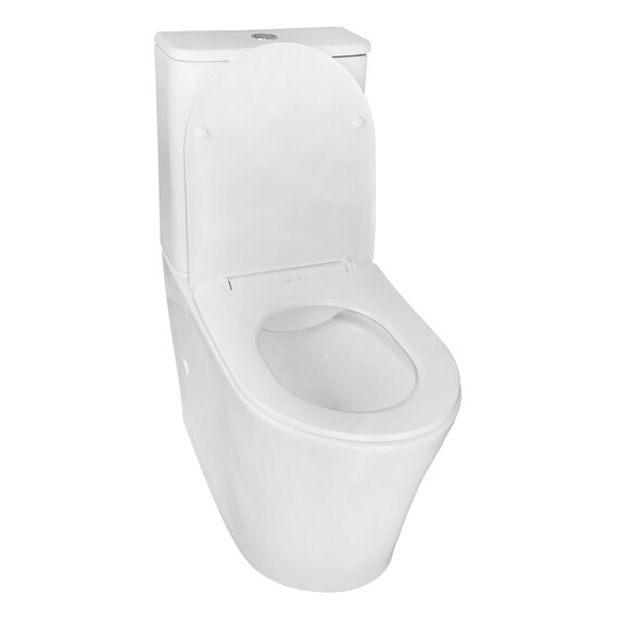 Унитаз-компакт безободковый Azario Anteo Round AZ-1219A с тонкой крышкой микролифт - фото 3