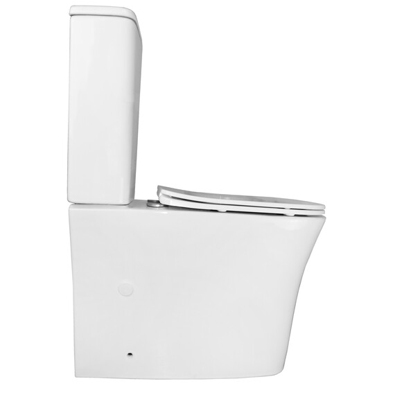 Унитаз-компакт безободковый Azario Anteo Square AZ-1218A с тонкой крышкой микролифт - фото 13