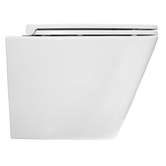 Унитаз подвесной безободковый Azario Teramo AZ-0052-UQ3 с крышкой микролифт (Система смыва торнадо), Цвет производителя: белый - фото 11