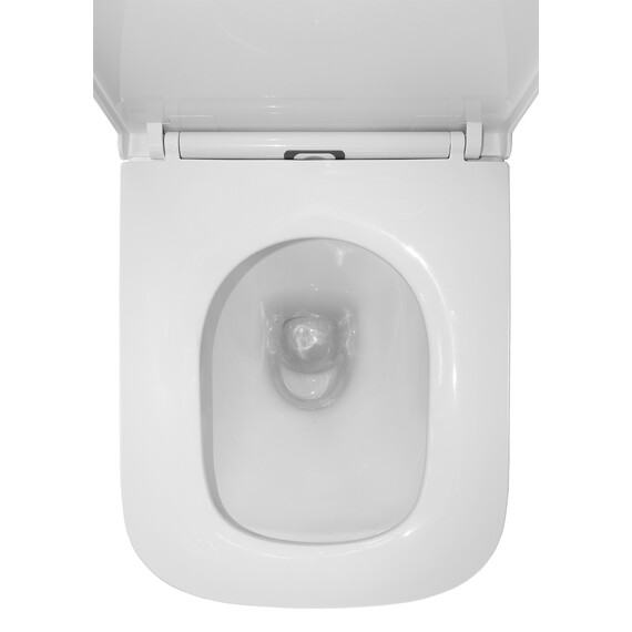 Унитаз-компакт безободковый Azario Quadro AZ-2175 с крышкой микролифт, Цвет производителя: белый - фото 8