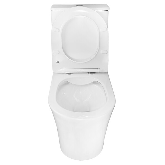 Унитаз-компакт безободковый Azario Anteo Round AZ-1219A с тонкой крышкой микролифт - фото 5