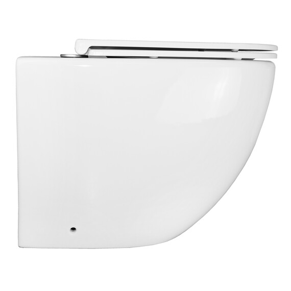 Унитаз приставной безободковый Azario Grado AZ-2141D-UQ1 с тонкой крышкой микролифт (система смыва Торнадо) - фото 4