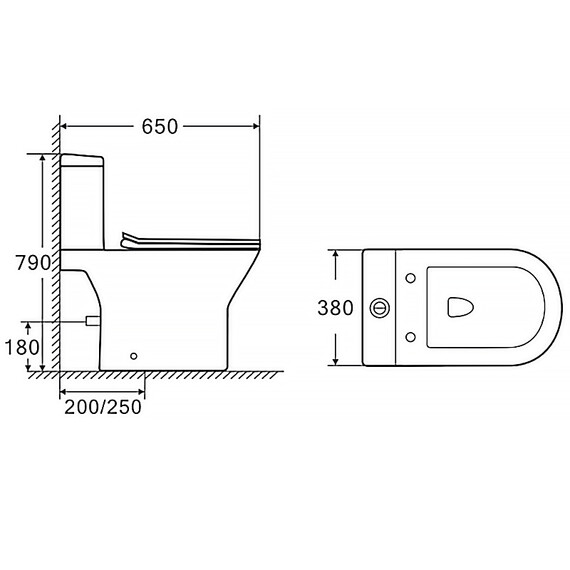 Унитаз-компакт безободковый Azario Mons AZ-76004 с тонкой крышкой микролифт - фото 16