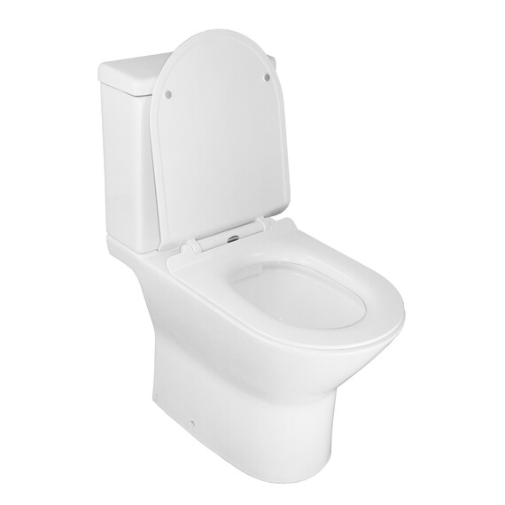 Унитаз-компакт безободковый Azario Mons AZ-76004 с тонкой крышкой микролифт - фото 2