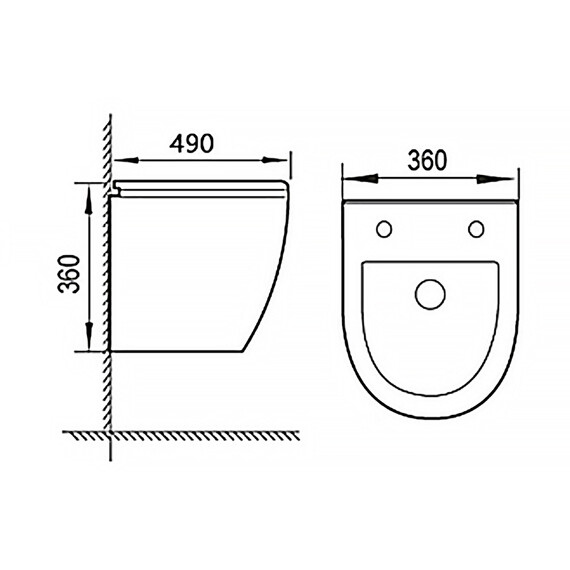 Унитаз-биде подвесной безободковый Azario Allegro AZ-3105B с тонкой крышкой микролифт - фото 14