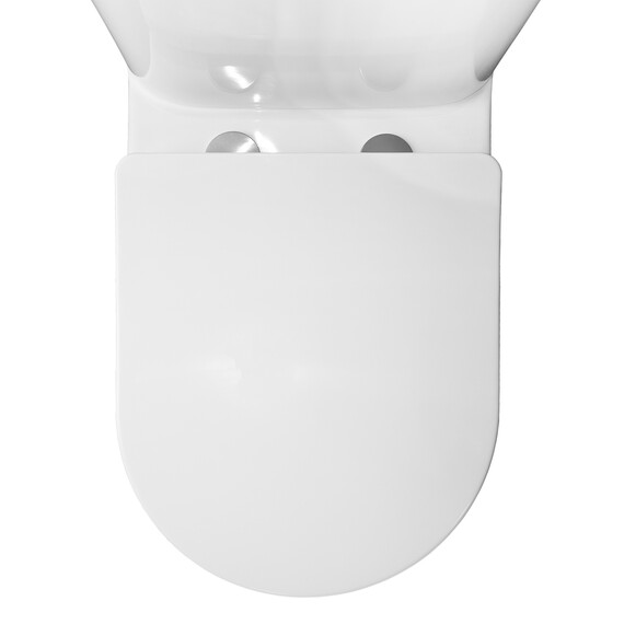 Унитаз-компакт безободковый Azario Berton AZ-6093 с тонкой крышкой микролифт (Система смыва торнадо) - фото 6