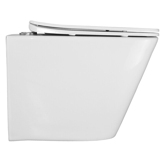 Унитаз подвесной безободковый Azario Hugo AZ-3103 с тонкой крышкой микролифт - фото 11