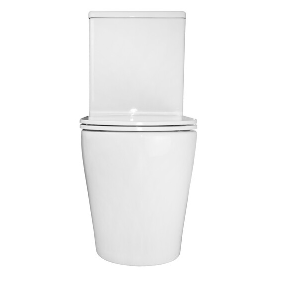 Унитаз-компакт безободковый Azario Conto AZ-T005BR с тонкой крышкой микролифт (Система смыва торнадо), Цвет производителя: белый - фото 12