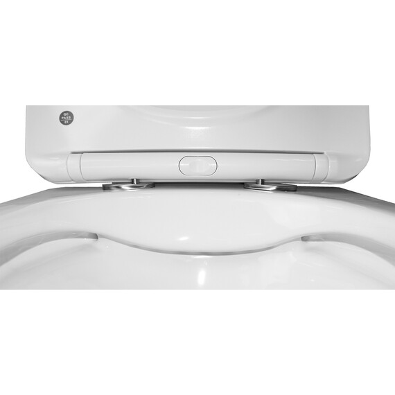 Унитаз подвесной безободковый Azario Hugo AZ-3103 с тонкой крышкой микролифт - фото 7