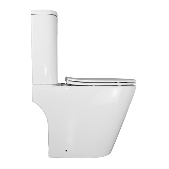 Унитаз-компакт безободковый Azario Berton AZ-6093 с тонкой крышкой микролифт (Система смыва торнадо) - фото 10